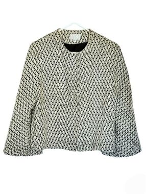 Alberto Makali Bell Sleeve Swing Jacket Black White Size 8